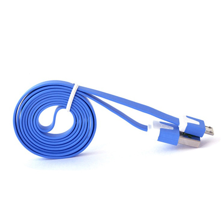 Colored noodle style USB to Micro USB charge cable for Samsung