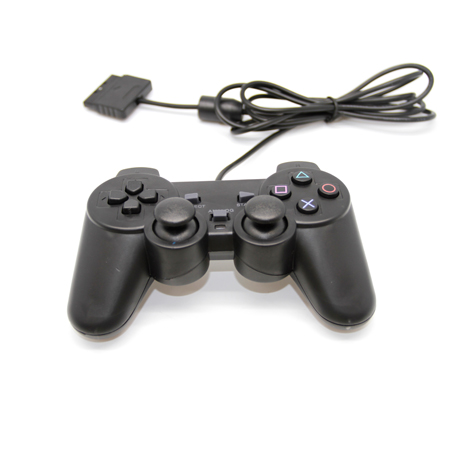 PS2 double vibration handle black