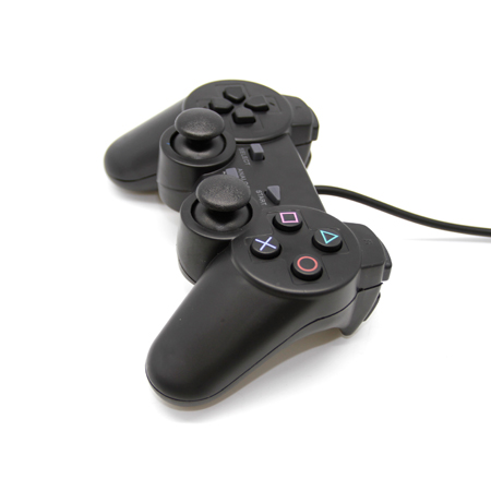 PS2 double vibration handle black